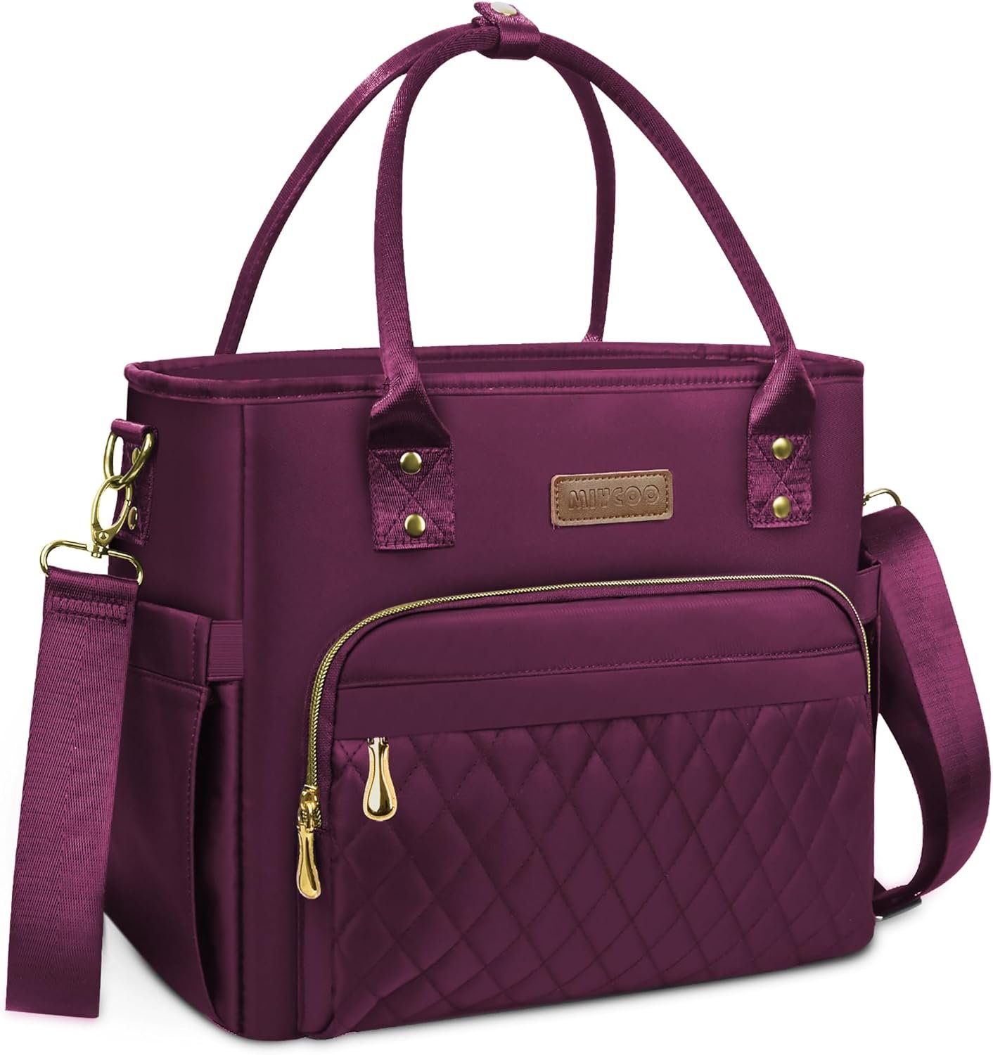 MIYCOO Lunch Bag Lunch Box Women – Leakproof Insulated Lunch Cooler Bag for Women – Large Lunch Tote Bags Adults, Purple