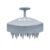 HEETA Scalp Massager Hair Growth, Soft Silicone Scalp Scrubber Shampoo Brush for Exfoliation, Dandruff Removal Head Massage Stress Relax, Wet & Dry Use for Thick Thin Curly Hair Care, Sky Gray