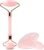 Gua Sha Facial Massage Tool and Roller Set, Facial Massager for Face, Neck, Arms, Eyes, Reduce Puffiness, Improve Wrinkles, Daily Self-Care Gift for Men and Women Emerald Green Pink White