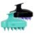 HEETA Hair Scalp Massager Shampoo Brush 2 Pack, Soft Silicone Bristles to Remove Dandruff, Waterproof Hair Scrubber for Both Wet Dry Use, Suitable for Men & Women (Green & Black)