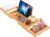 Bathtub Tray Caddy Expandable, Foldable Bath Tray, Bathtub Trays for Tub with Book, Wine Glass Holder, Anniversary House Warming Gifts, Relaxation, Bathroom Accessories, Fits Most Bathtubs Sizes