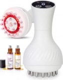 Lymphatic Drainage Massager, Anti Cellulite Body Tool with Heat, Vibration, Microcurrent & Red Light, Body Sculpting Device for Arms Legs Belly, Includes Lavender & Eucalyptus Essential Oils