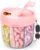 AMOOS Cute Pill Dispenser with 7 Compartments, Pill Bottle Organizer with Anti-Mix Design, Portable Pill Organizer for Travel with Wide Mouth for Easy Access, BPA-Free Patented Pill Container, Pink