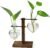 XXXFLOWER Plant Terrarium Wooden Stand, Hydroponic Planter Bulb Glass Metal Swivel Holder Retro Air Plants Water Plants for Home Office Decoration,Gifts for Plant Lover Wife Mom- 2 Love Bulb Vase