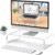 Acrylic Monitor Stand Riser L15”xW7.5”xH4” Clear Laptop Stand for Desk Acrylic Monitor Riser for Desk Accessories Aesthetic Laptop Riser Clear Computer Stand White Office Supplies