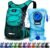 Mothybot Insulated Hydration Backpack Pack with 3L BPA Free Leak Proof Water Bladder, Large Storage Lightweight Hiking Daypack with Waist Pouches & Cooler Layer, for Running, Biking, Camping, Festival