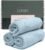 Loran Sky Blue Washcloths Set of 6 Soft Facial Cloths 10” x 10” 100% Viscose Derived from Bamboo Spa-Like Feel Silky Face Cloth for Skin Cleansing