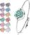 ttstar Essential Oil Diffuser Bracelet Stainless Steel Aromatherapy Locket Adjustable Diffuser Bracelet with 24pcs Refill Pads in 12 Assorted Colors Gift Set for Women(Tree of Hope)