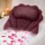 Bath Pillow RUVINCE Ergonomic Luxury Bathtub Pillow with Head,Neck, Shoulder and Back Support, 4D Bath Pillows for tub with 6 Powerful Suction Cups, Fits All Bathtub, Spa Tub, Hot Jacuzzi (Dark red)
