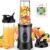 KOIOS Smoothie Blender, 900W Personal Blender for Shakes and Smoothies for Kitchen with 2 Portable Cups 22oz, Single Serve Smoothies Maker Mixer for Juices, Nutritious Recipe, Grey Blue