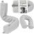 Dot&Dot Twist Memory Foam Travel Pillow for Airplane, Car and Home, Bendable Neck Pillow, Airplane Pillow for Neck Support, Chin, Lumbar and Leg, Adjustable Neck Roll Pillow