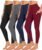 Dimore 4 Pack Workout Leggings for Women with Pockets,High Waisted Tummy Control Yoga Pants for Workout Running