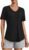 PINSPARK Soft Workout Tops for Women Short Sleeve V Neck Moisture Wicking UPF 50+ Sun Protection Quick Dry Gym Shirts