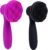 2 PC Silicone Facial Cleansing Brush Facial Scrubber Manual Exfoliating Facial Brush Face Cleanser Face Exfoliator Ultrafine Bristles for Sensitive Skin Easy to Clean Lather Well(Black&Purple)