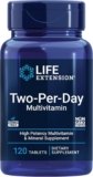 Life Extension Two-Per-Day Multivitamin – Packed with Over 25 Vitamins, Minerals & Extracts -Vitamins B6, C, D – Zinc – Two-Month Supply – Non-GMO, Gluten-Free – 120 Tablets