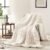 L’AGRATY Chunky Knit Blanket Throw,Soft Chenille Yarn Throw Blanket 50×60，Handmade Cable Knit Crochet Blanket,Large Knit Blankets Chunky Yarn,Rope Knot Throw Blanket for Couch Sofa Bed Home Decor