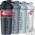 VELOMIX -4 PACK 28 Oz Protein Shaker Bottle for Protein Mixes – 4x Wire Whisk | Leak Proof Shaker Cups for Protein Shakes | Large, Stackable Protein Shaker Bottles Pack | Dishwasher Safe (Aqua Depths)