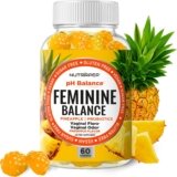 NutraPep Feminine Balance Probiotics Gummies for Women – Vaginal Health & Women’s pH Balance Natural Gummy Supplement with Cranberry Pineapple Powder – Sugar Free Gluten Free Vegan