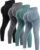 NORMOV 4 Piece Butt Lifting Workout Leggings for Women, Seamless Gym Scrunch Booty Lifting Sets