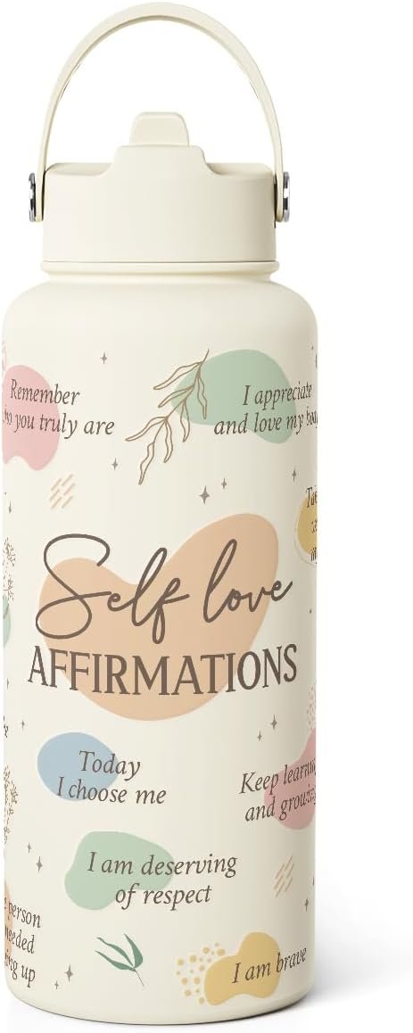 Inspiration Gifts for Women Girls, Inspiration Water Bottle 32oz Stainless Steel with Lid, Insulated Bottles Gift Idea for Birthday Christmas