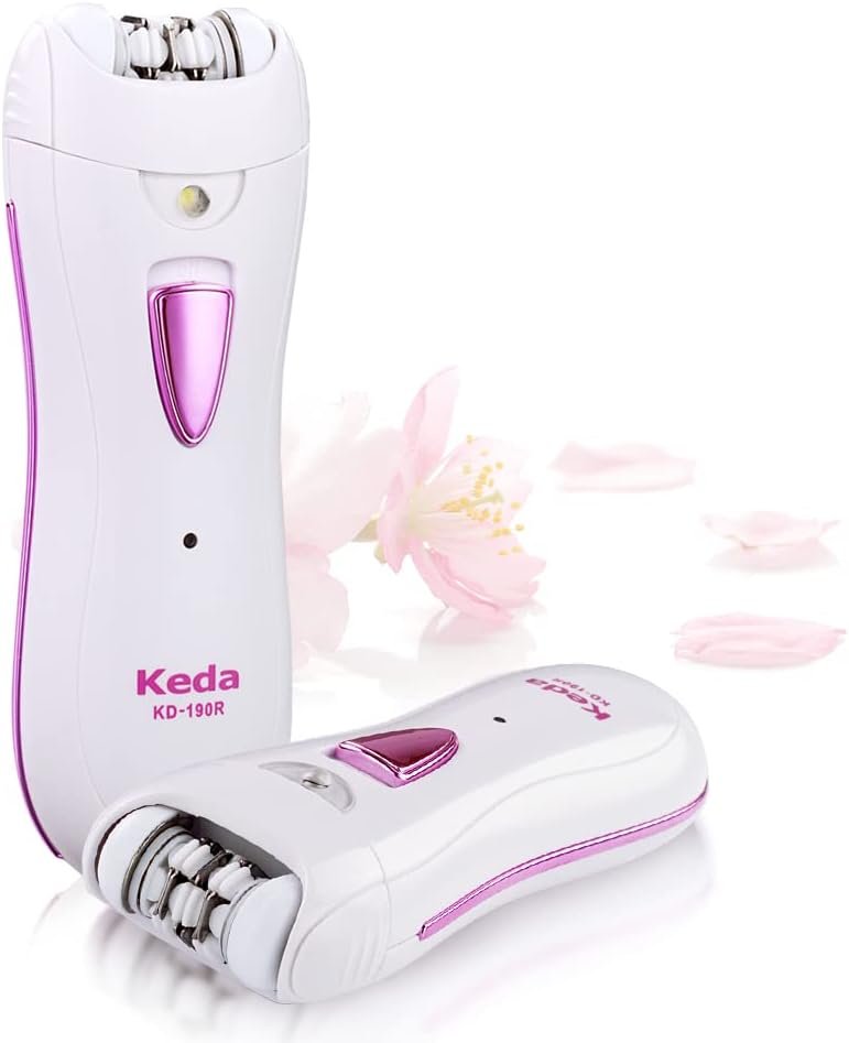 Epilator Smooth Glide Epilator for Women Face RechargeableEpilator for Women FacialEpilator Hair Remover Smooth GlideEpilator for WomenFace Bikini Hair Removal Arms/Face/Peach Fuzz White Portable