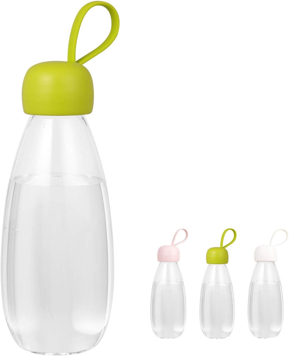 emoi BPA Free Water Bottle, 16oz/480ml Cute Water Bottle with Carrying Strap, Ideal for Kids Boys Girls Students Women Healthy Hydration-Green