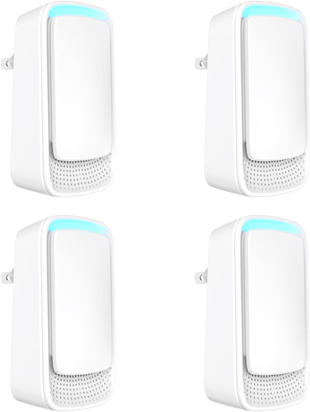 Plug In Air Ionizers – Negative Ion Technology Air Purifier – Quiet Operation Air Freshener for Home, Bedroom, Office, Garage Room – Portable Air Purifiers Odor,Pets Smell – Air Cleaner White (4 Pack）