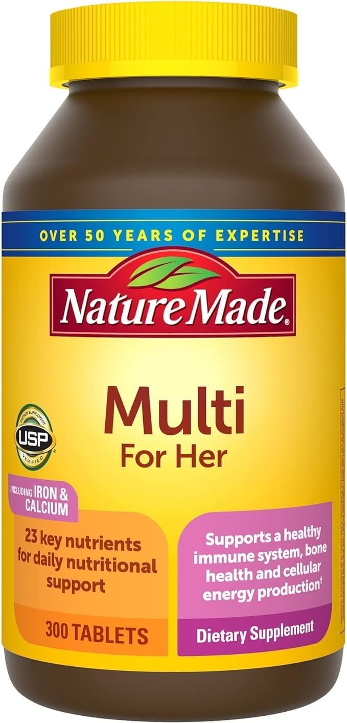 Nature Made Women’s Multivitamin Tablets, 300 Count for Daily Nutritional Support