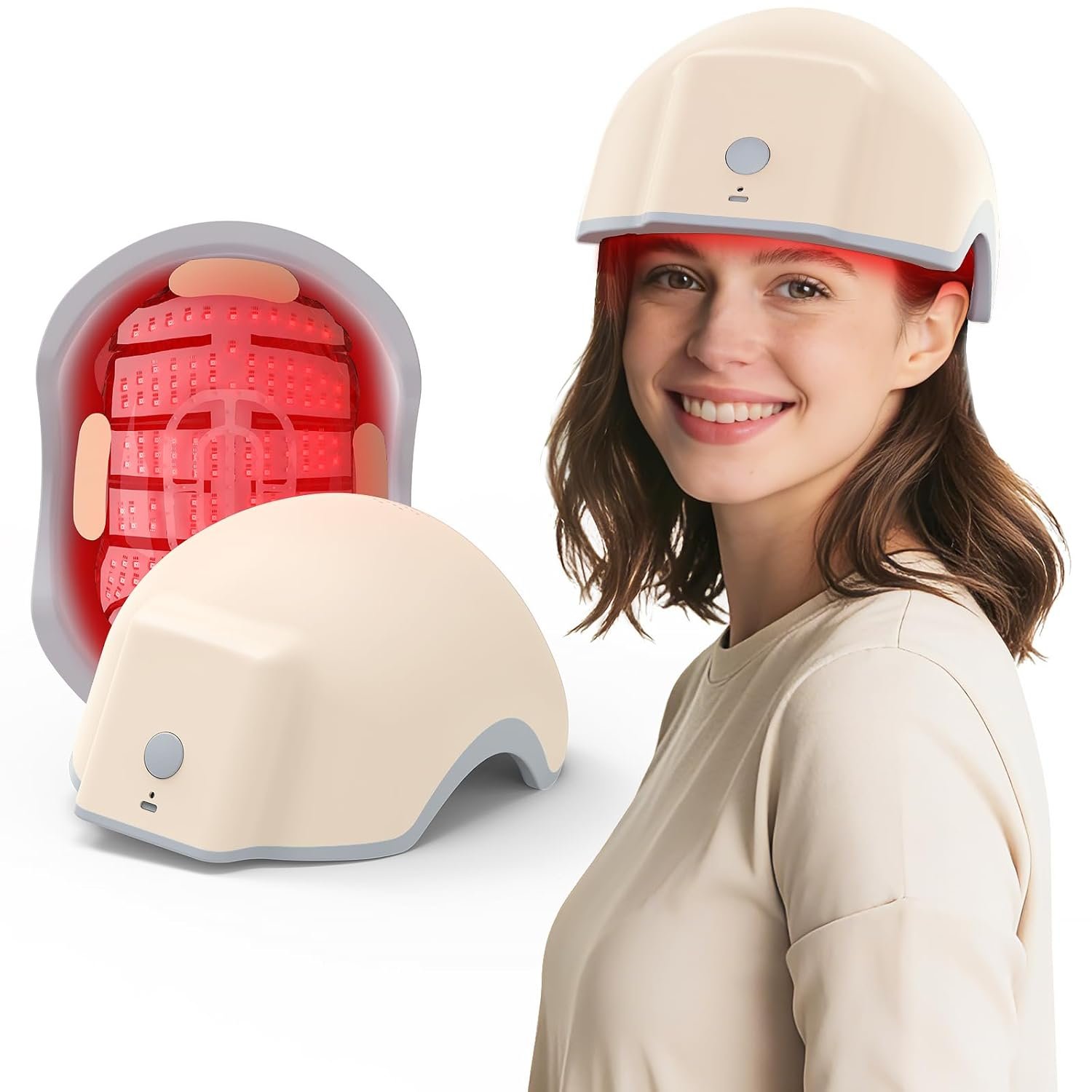 Red Light Therapy for Laser hair growth helmet – FDA Cleared Hair Growth Device, 650nm Low Level Laser Cap for Thinning Hair & Hair Growth for Men & Women, Hands-Free Scalp Therapy