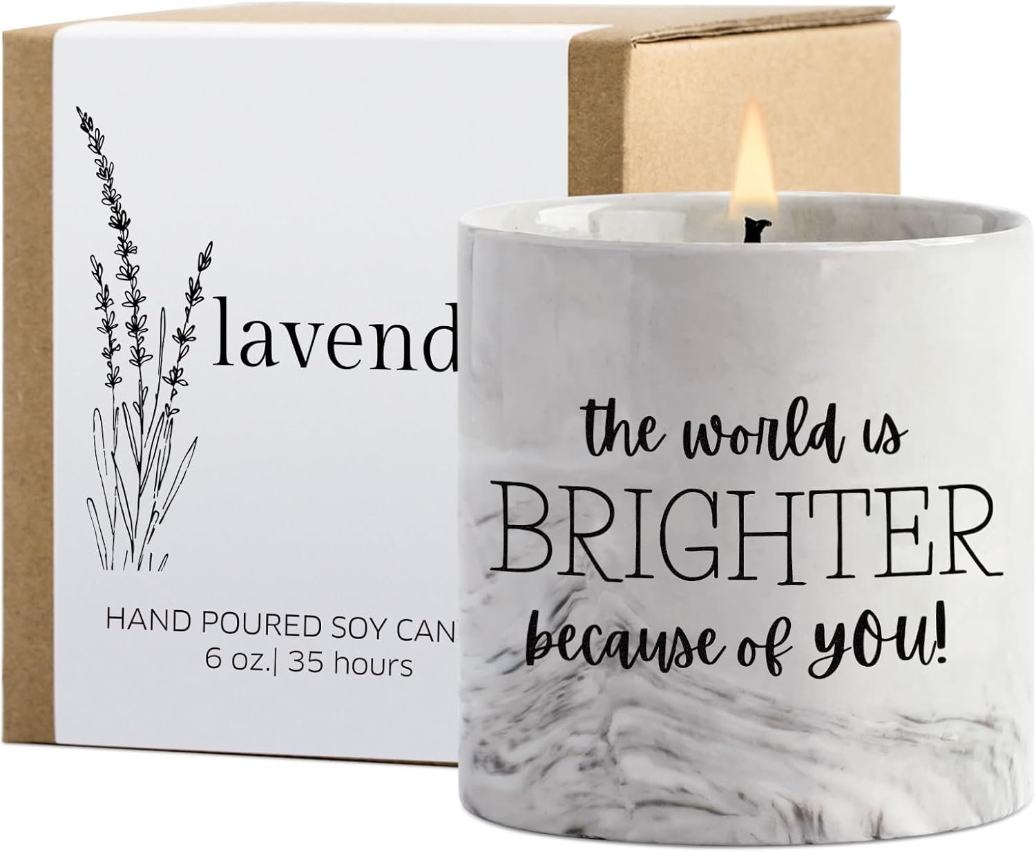 FreeJac Friendship Candle Gifts – Thank You Gift for Women, Mom, Teacher, Sister – Best Friend BFF Birthday Gifts Inspirational Lavender Candle Jar 6 Oz