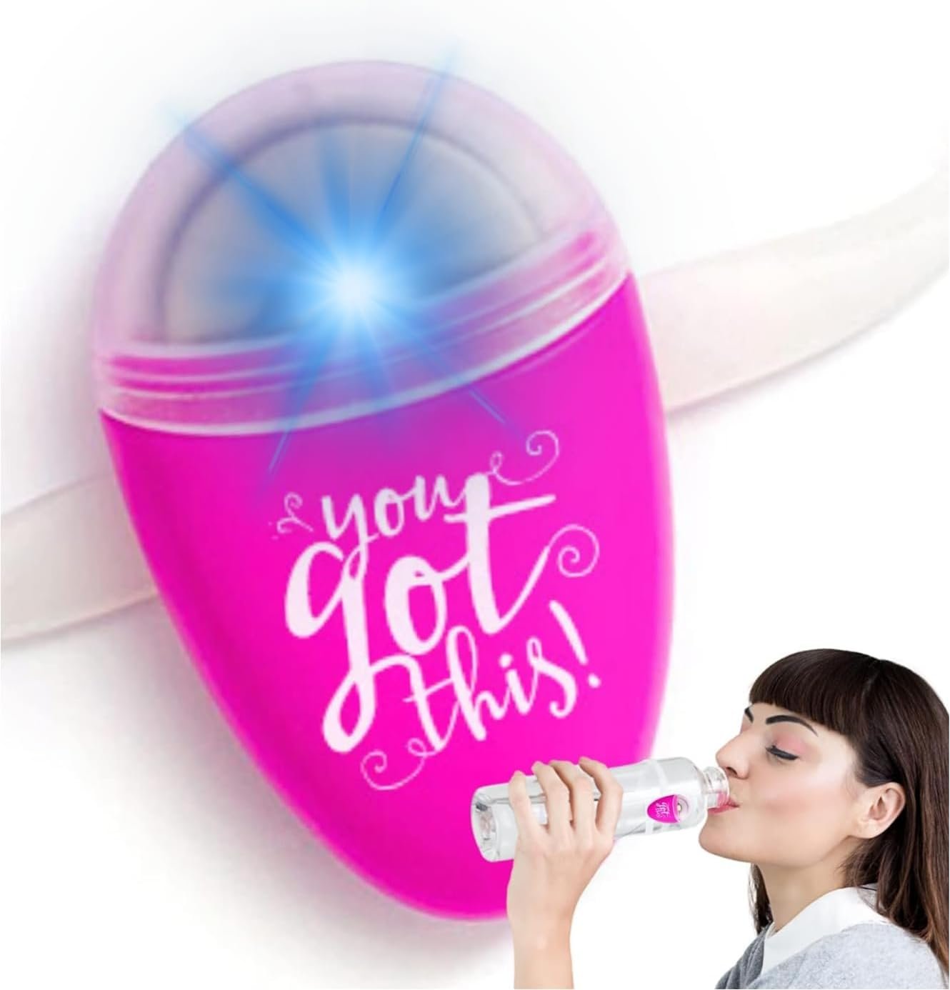 ULLA Smart Light for Water Bottle, Small Hydrate Reminder, Fits Most Water Bottles, Lights Up When Time to Drink, Hydration Intake Planner, Home & Office Use, BPA Free – You Got This