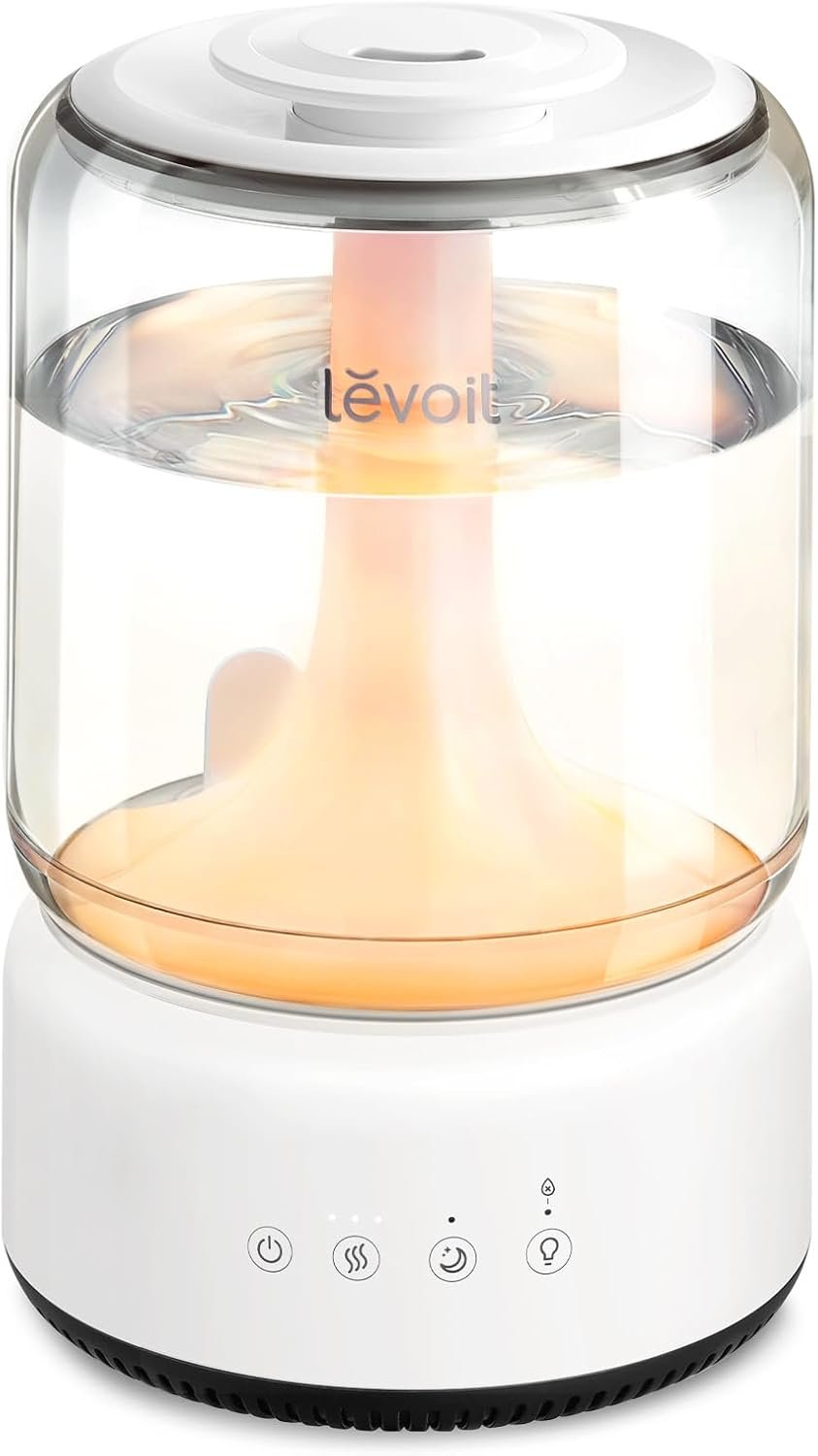 LEVOIT Humidifiers for Bedroom, 4.2L Top Fill for Large Room with 42H Runtime, Dishwasher Safe Design Easy to Clean, 21dB Quiet Cool Mist for Baby, Plants, Night Light, Essential Oil Diffuser, White