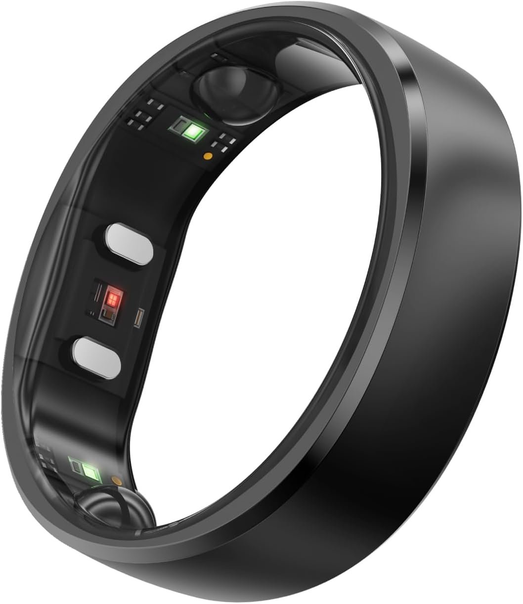 RingConn Gen 2, World’s First Smart Ring with Sleep Apnea Monitoring, No APP Subscription, 12-Day Battery Life, Stress/Heart Rate/Women’s Health Tracker, Android & iOS Compatible (Black, Size 11)