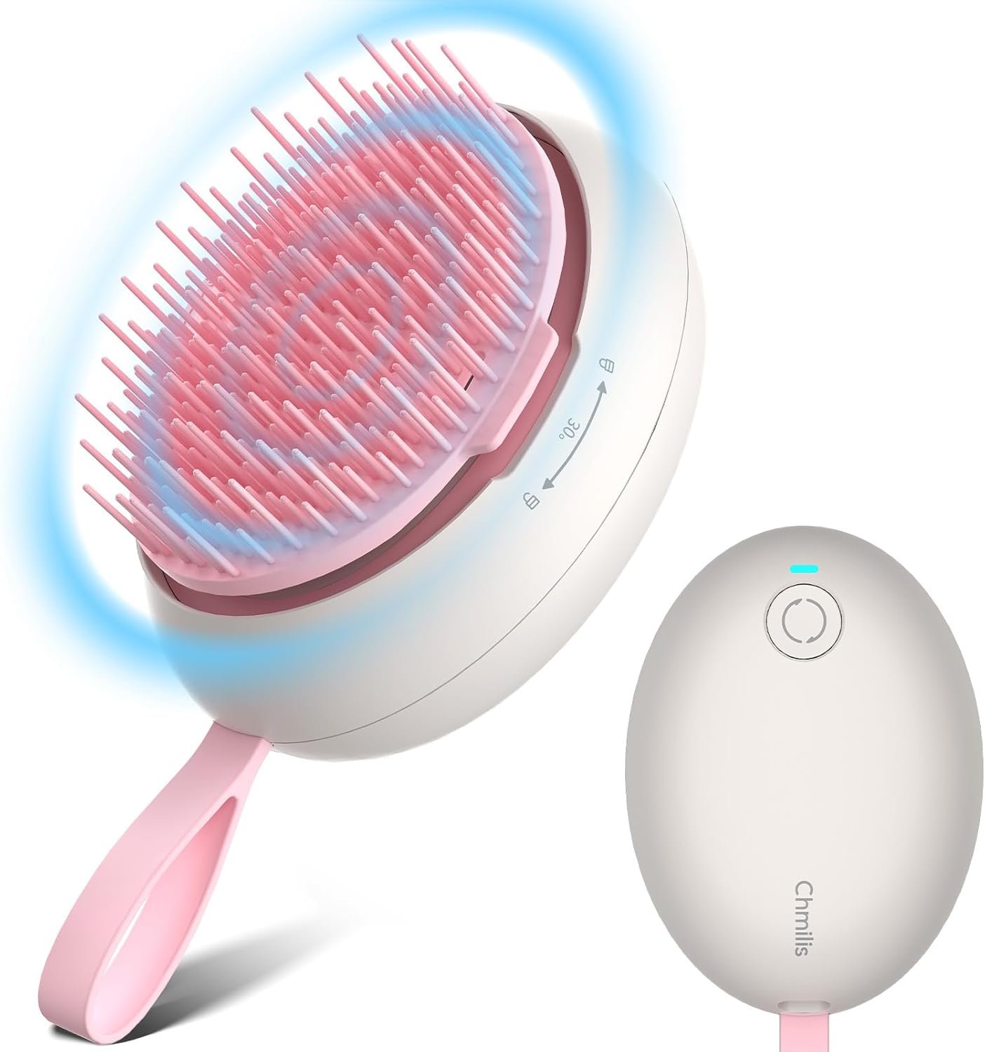 Scalp Massager Hair Growth – Electric Head Massager Brush – Unique Birthday Gifts for Women – Sonic Vibration Comb for Stimulating Follicles – Relax Scalp Stress for Mom – Pink