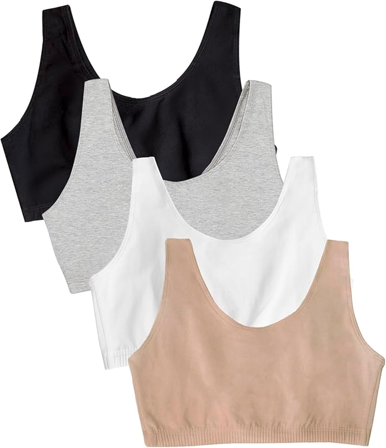 Fruit of the Loom Women’s Built Up Tank Style Sports Bra Value Pack