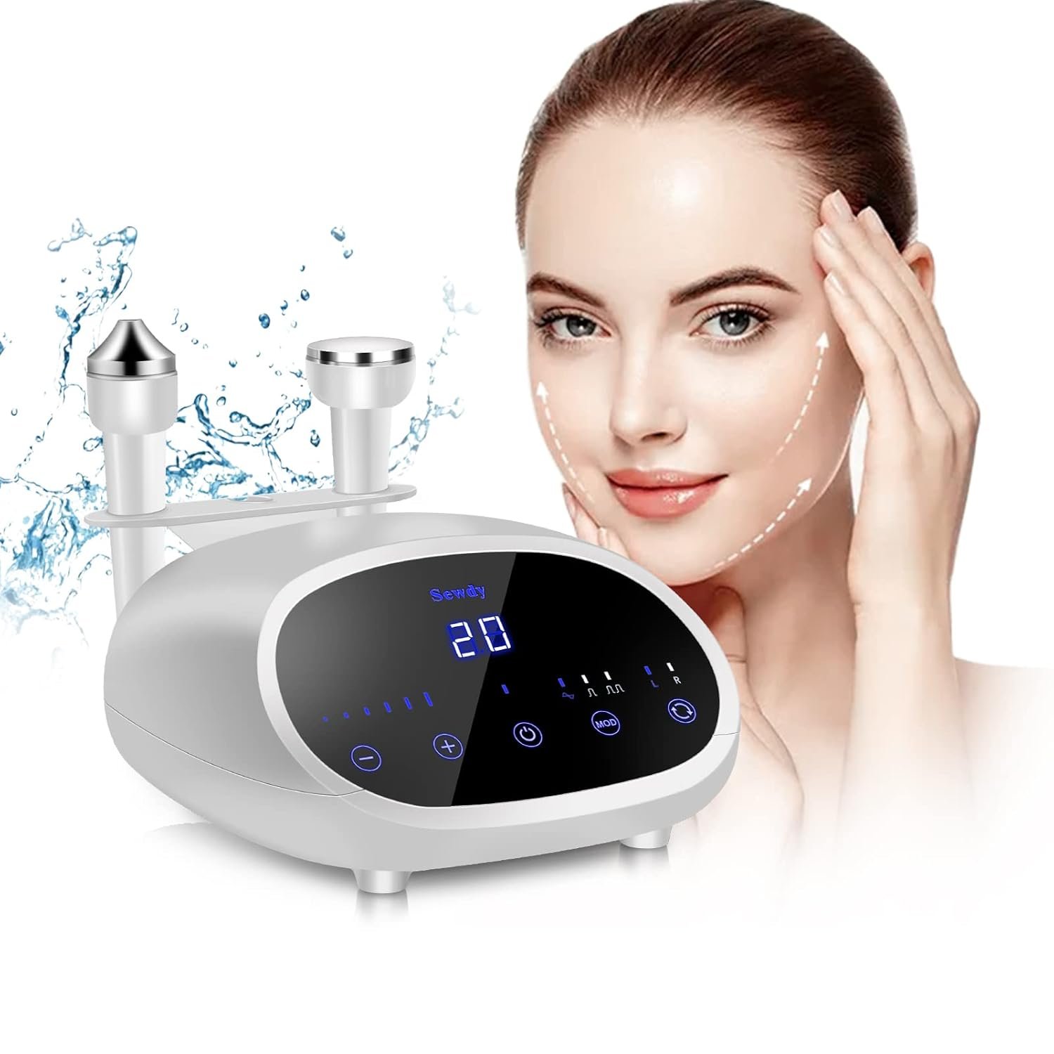 High Frequency RF Skin Tightening Device for Face & Body,Anti-Aging Beauty Machine for Wrinkle Reduction & Sagging Jawline, Non-Invasive At-Home Salon Facial Treatment for Women Model EP-400