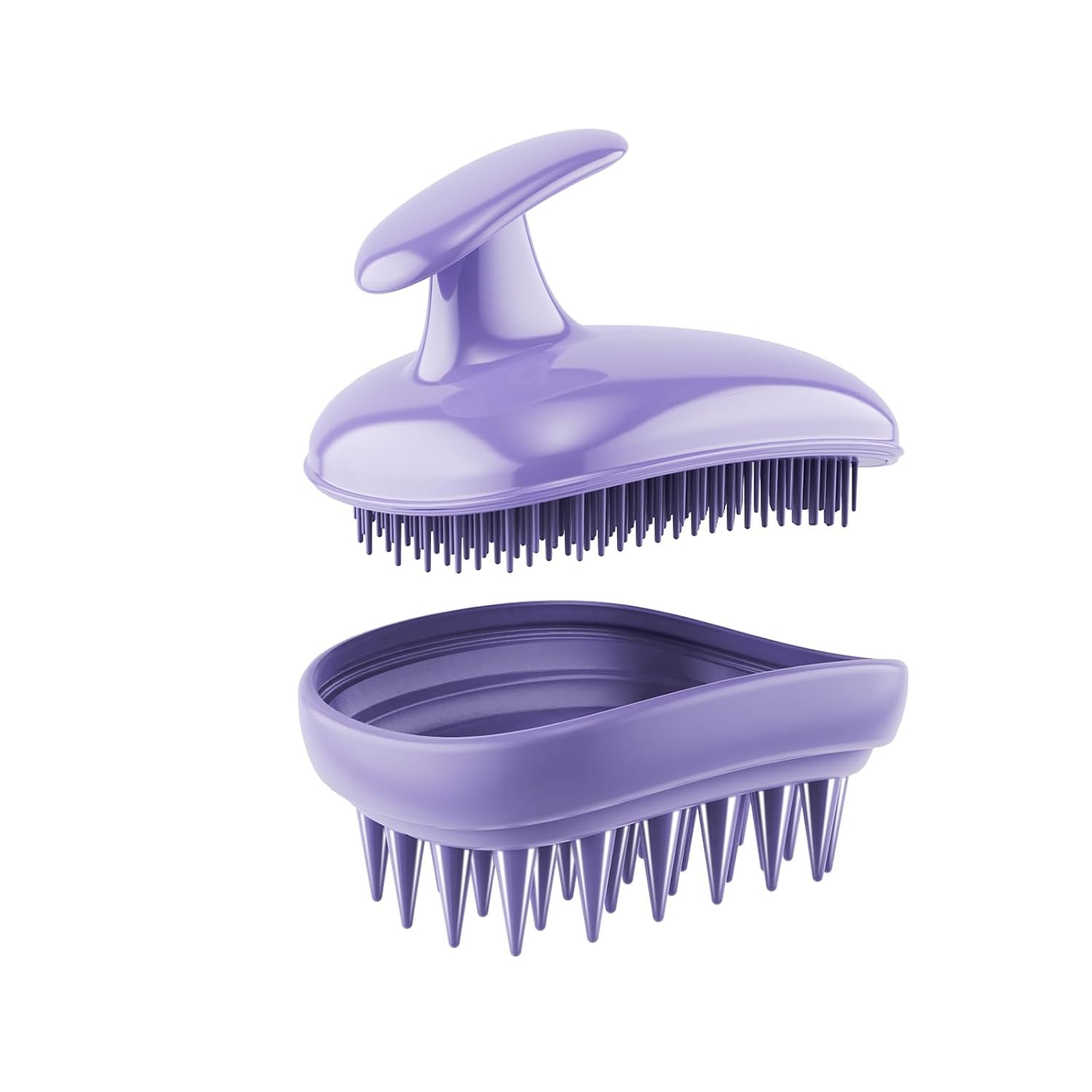 2-in-1 Scalp Massager Shampoo Brush,Scalp Scrubber, Exfoliator Brush for Removing Dandruff & Hair Growth,Detangling Scrubber for Wet or Dry Hair – for All Hair Types(Purple)
