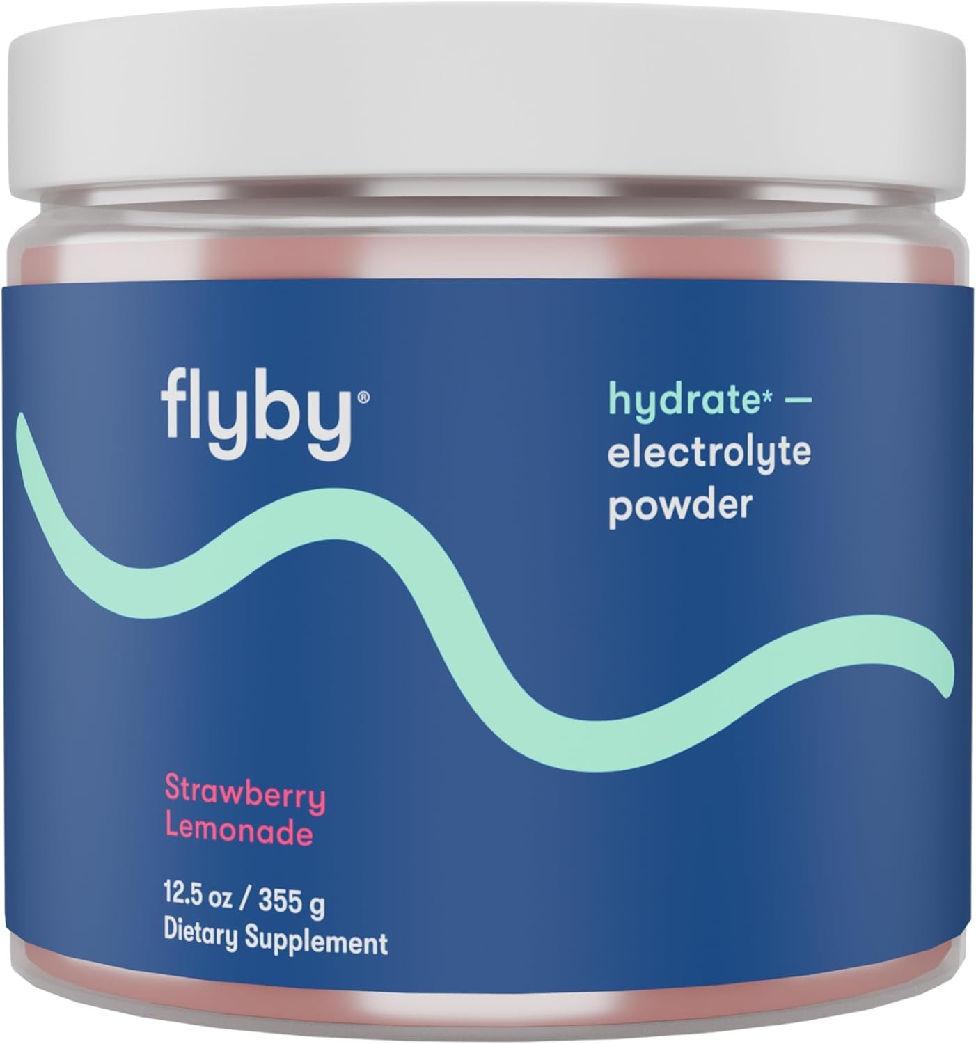 Flyby Electrolytes Powder [ No Added Sugar: Naturally Sweetened ] Contains Potassium, Aquamin™ Calcium & Magnesium, Sea Salt Sodium, Full Spectrum 72 Trace Minerals – Strawberry Lemonade