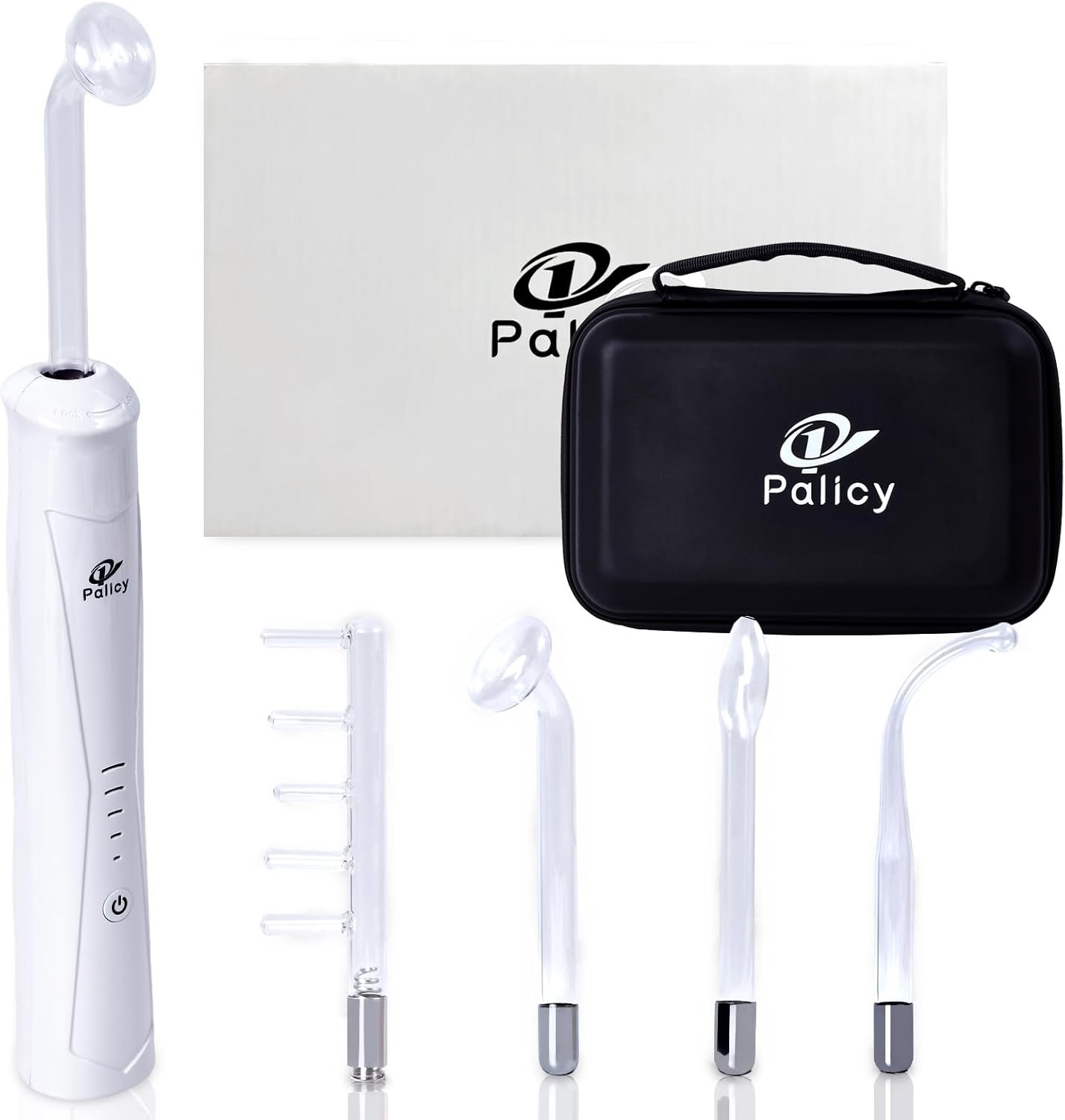 Wireless Lift Wand Professional High Frequency Facial Wand Machine Includes 4 Electrodes,Therapy Wand – Xenon Gas Diminish Wrinkles, Scars, Dark Circles, Breakthrough Device for Beauty (White)
