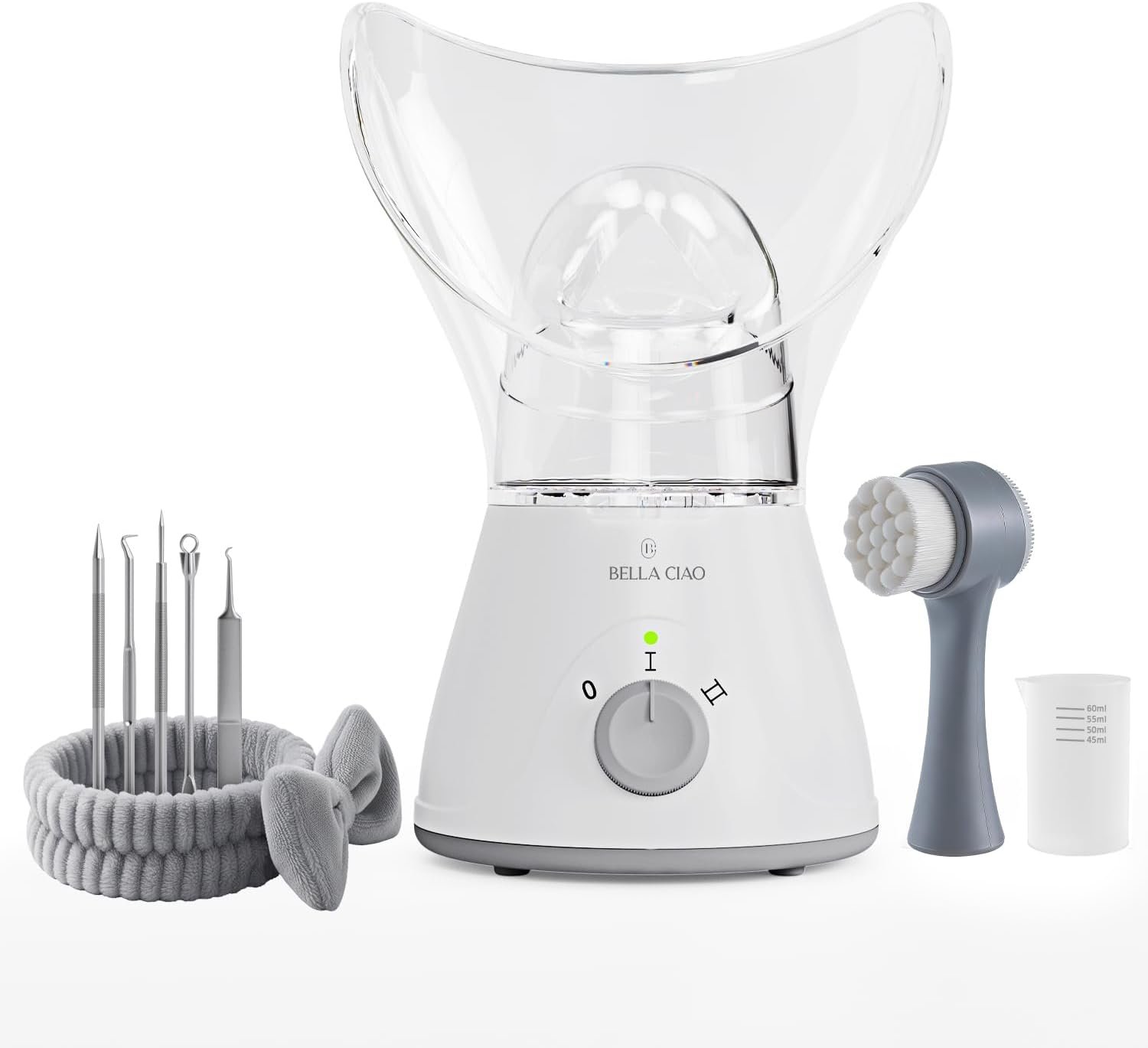 Bella Ciao 11-Piece Facial Steamer Set – Portable Face Steamer for Deep Cleaning, Hydration & Pore Care – Skincare Beauty Tool Kit for Women & Teens – Spa Gift for Home, Travel & Self-Care Routine