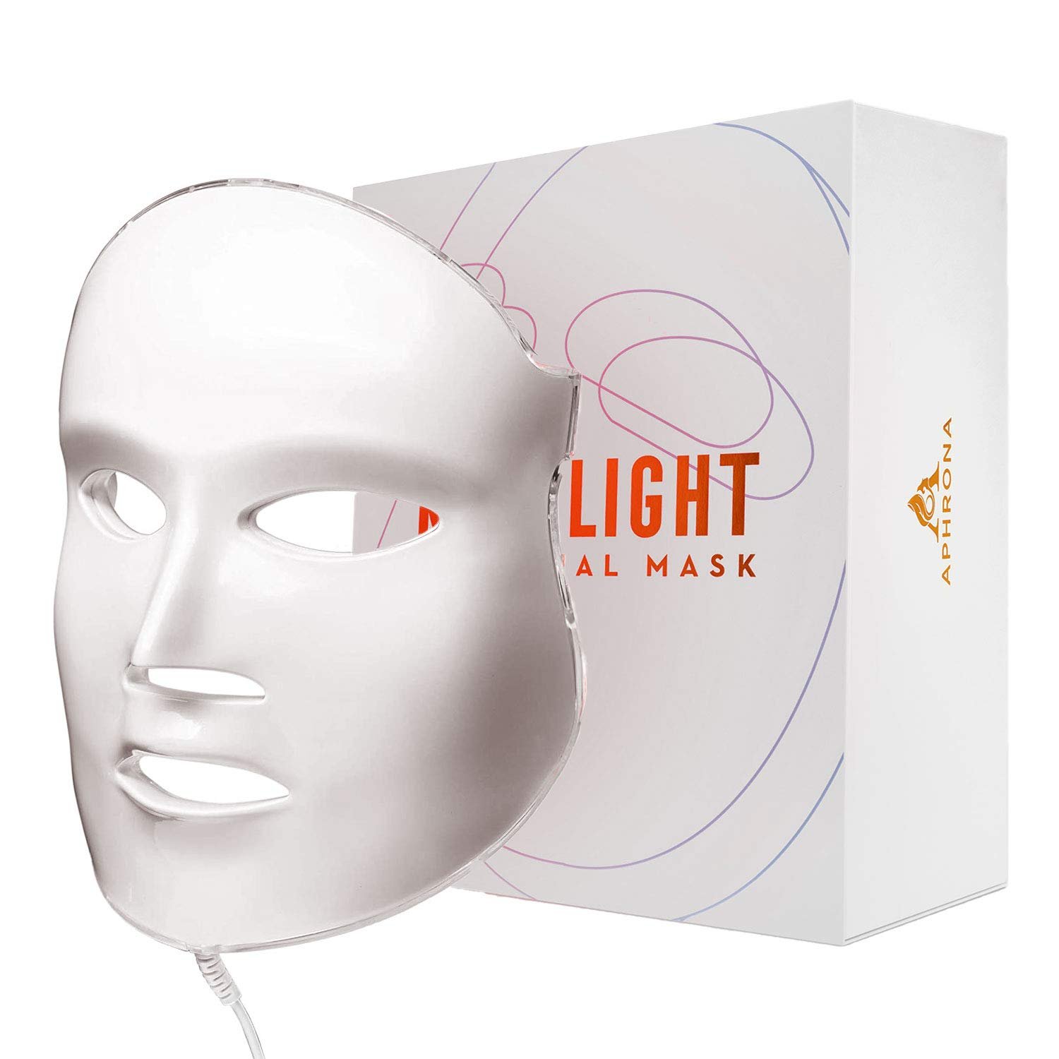 Aphrona® | FDA cleared Moonlight LED Facial Mask Skin Care Mask, Women mom wife lady gift, LED Light Therapy Red Blue light for Acne Removal Wrinkle Reduction