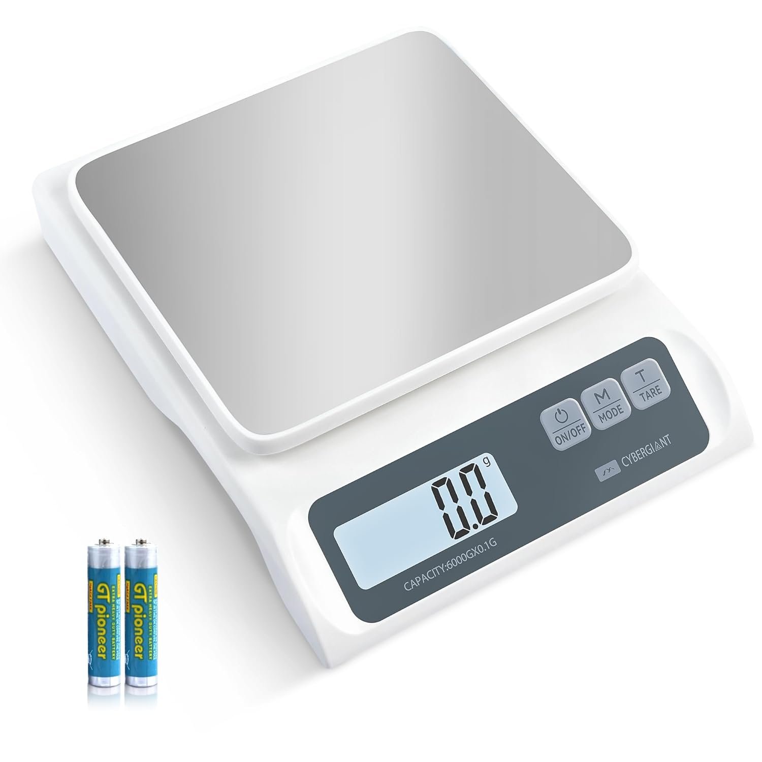 CYBERGIANT 13lb/0.1g Precision Digital Food Scale – Meal Prep Kitchen Baking & Espresso Coffee – Gram Scale with Stainless Steel Platform & LCD Display