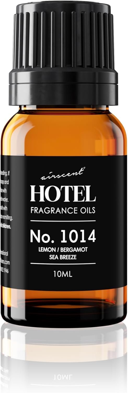 AirScent Hotel Diffuser Oil No. 1014 – The Iconic 5-Star Hotel Coastal Blend – Lemon Bergamot Sea Breeze – 10 mL Premium Fragrance Oil for Ultrasonic and Waterless Diffusers and Crafting