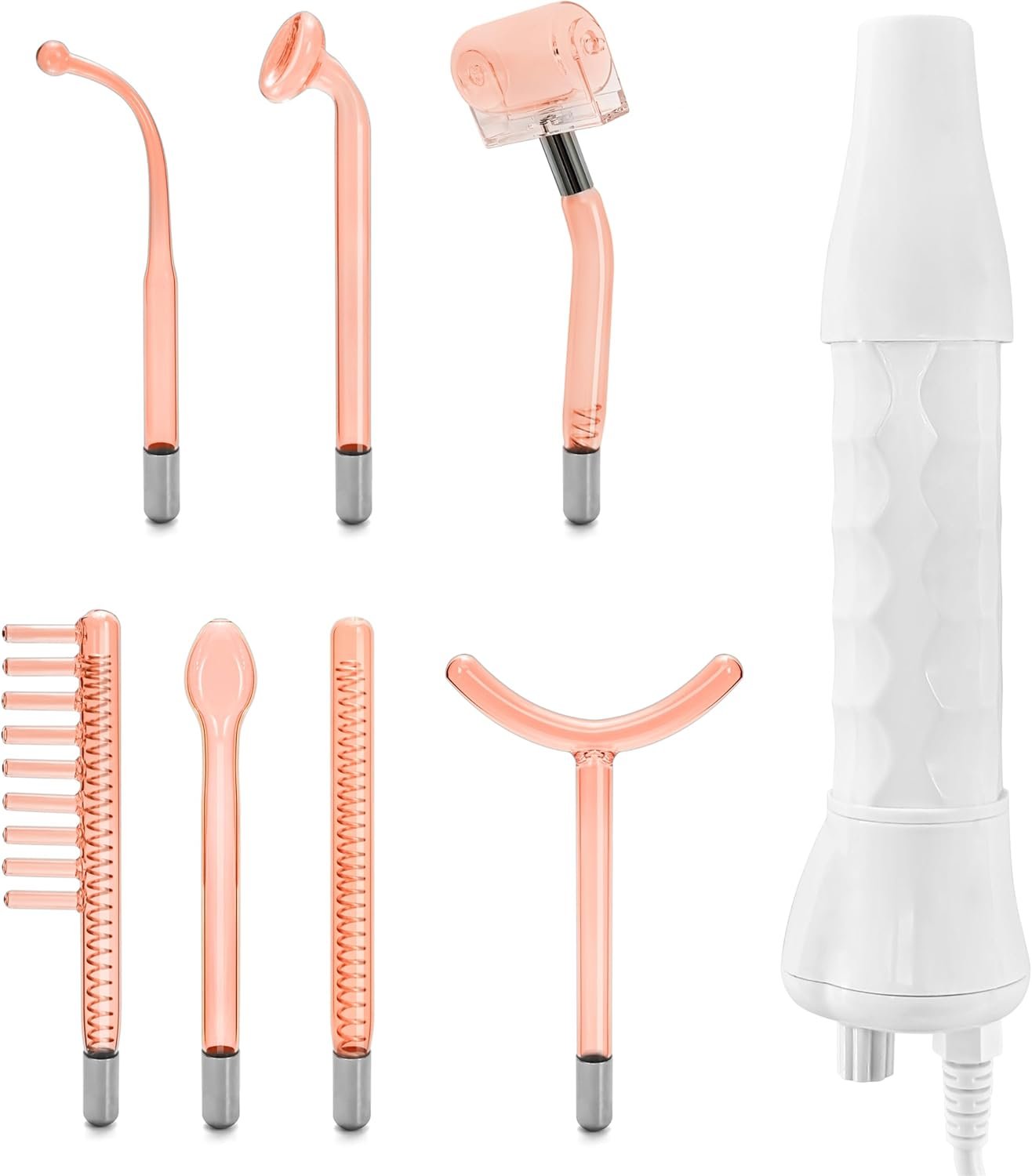 Hi Frequency Facial Care Tool Skin Tonning Device with 7 Electrode Tubes 2 Colors Options Elitzia ETSC640N (Orange)