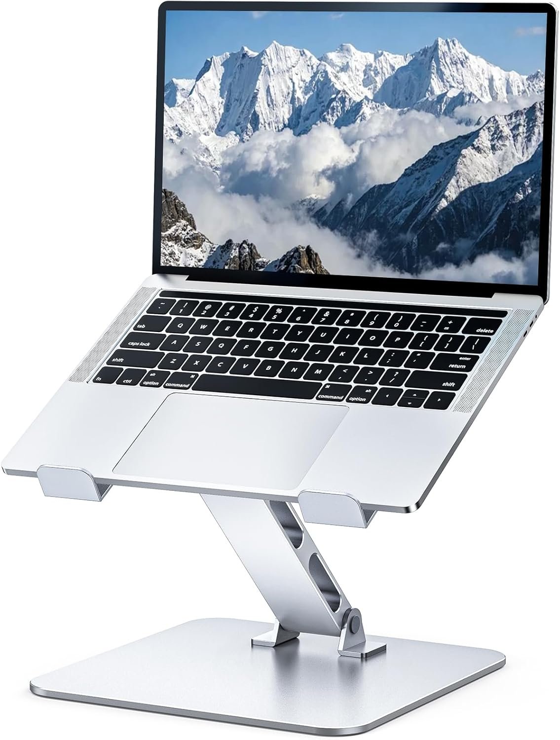 Adjustable Ergonomic Laptop Stand for Desk, Foldable Computer Stand, Stable Aluminum Lectern Notebook Riser & Portable Laptop Holder Mount Compatible with 10-16″ MacBook Pro/Air, Dell, HP