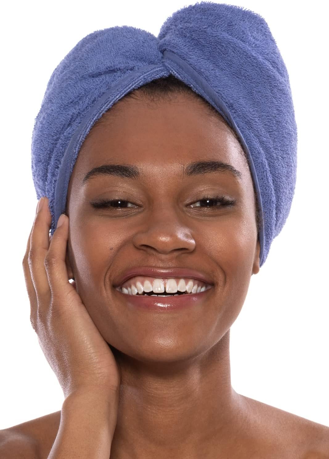 Texere Women’s Bamboo Viscose Hair Towel (Tya, Kashmir Blue, U)