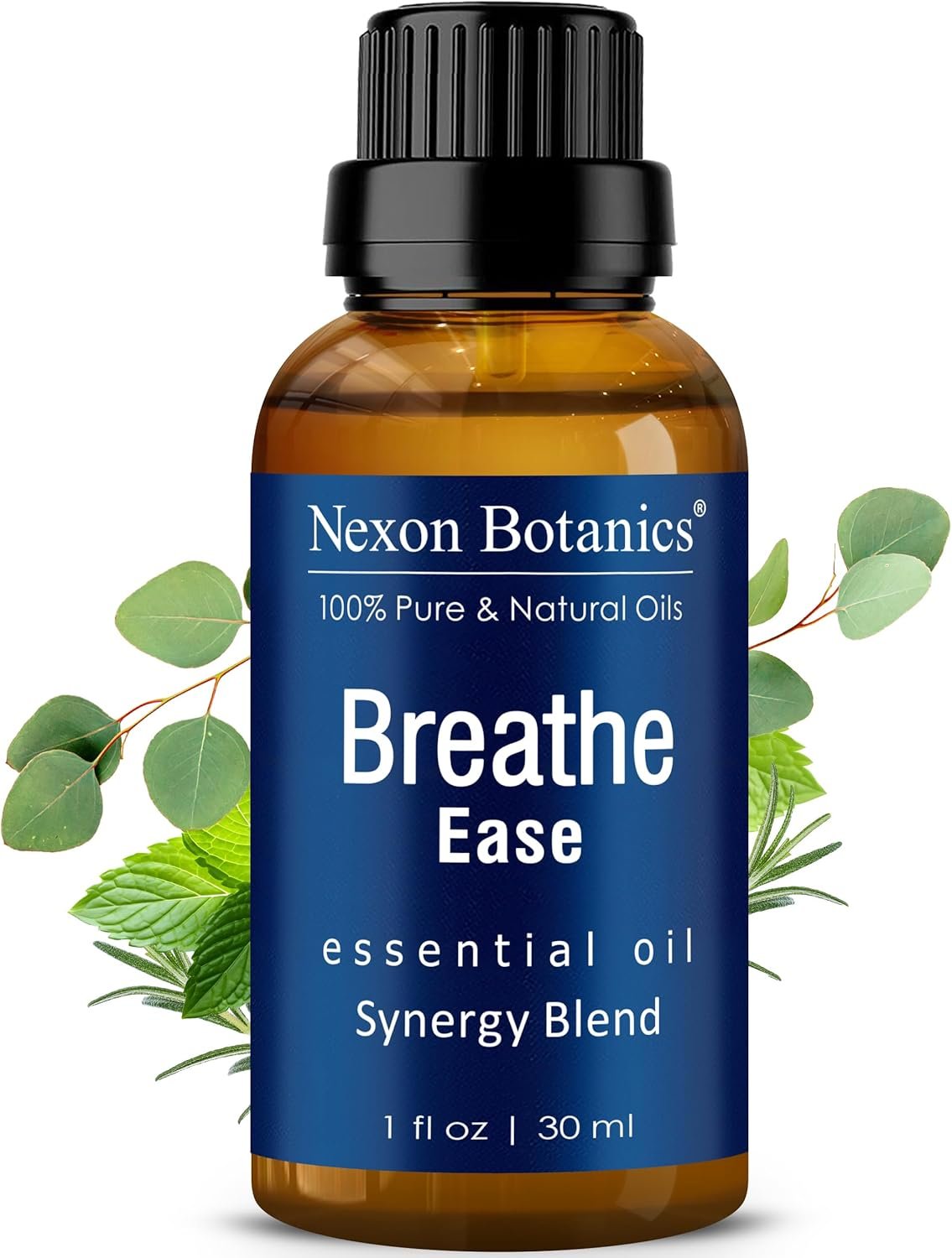 Breathe Essential Oil Blend 30 ml – Breath Sinus Relief with Menthol Oils – for Humidifiers, Diffusers, and Aromatherapy – Nexon Botanics