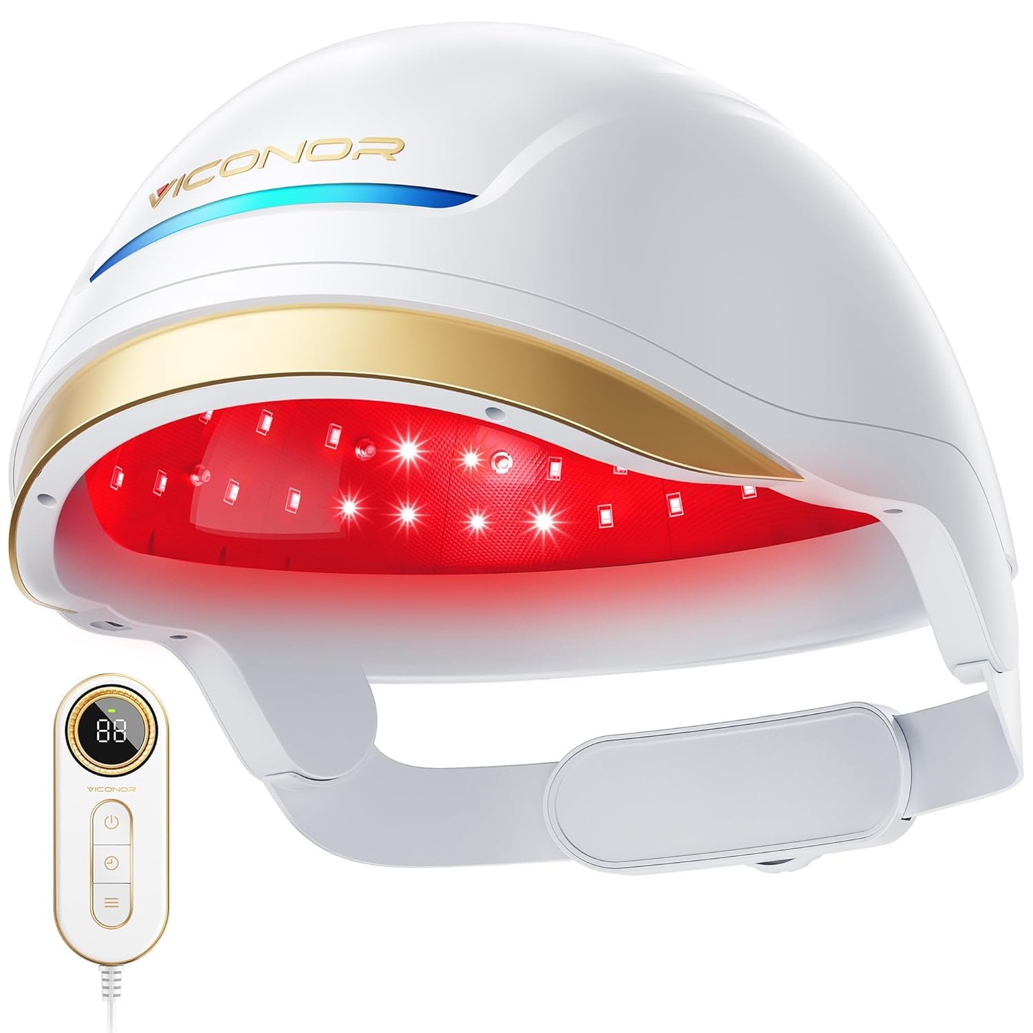 Hair Growth System: Red Light Therapy for Hair Growth Laser Cap – FDA Cleared Laser Therapy Device; Low Level Laser Therapy (LLLT) Device for Home Use, Hands-Free Portable Design