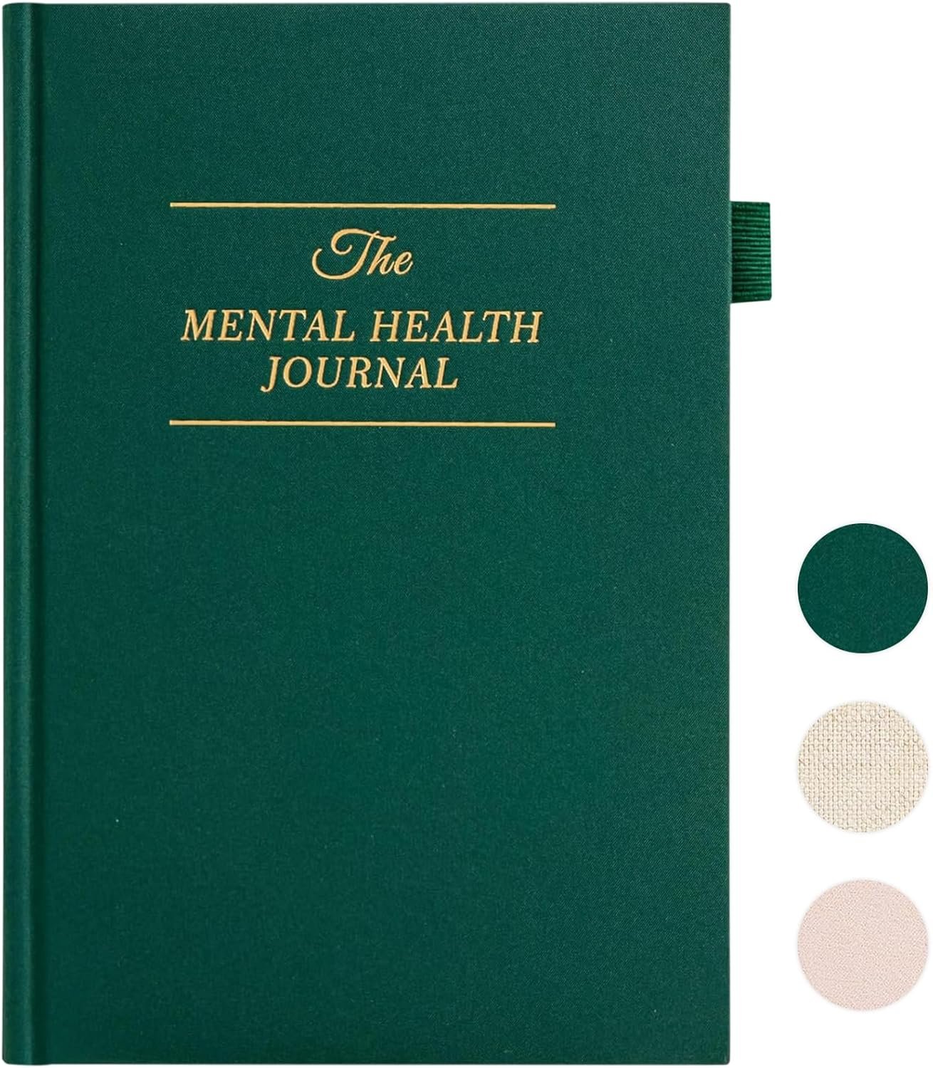 Mental Health Journal for Women and Men – Anxiety & Guided Journal with Mood & Habit Tracker – Take 5 Minuets Everyday – 91 Days Self Care Journal with Prompts, Green