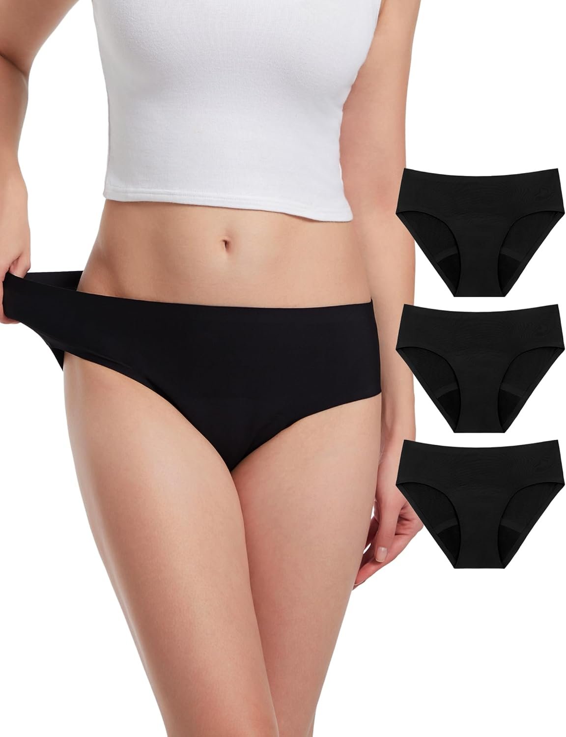 EcoPeriod Period Underwear for Women Heavy Flow Leakproof Menstrual Underwear Seamless Period Panties